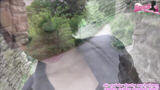 German ebony amateur teen make a outdoor userdate POV - 3 image