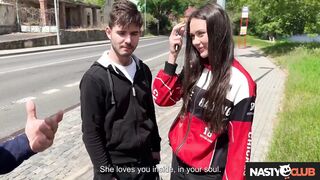 NastyClub - Naughty Vixi Rafi Cheating on Cuck Boyfriend in Outdoor Pickup Scene - 2 image