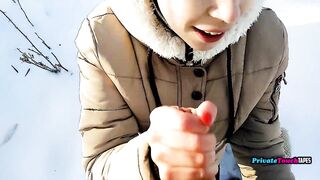 Outdoor blowjob by stepsister russian is my favorite - 12 image
