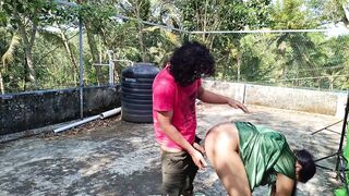 Outdoor Sex Mallu Couple Hot Romance And Sex On Terrace - 11 image