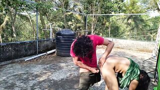 Outdoor Sex Mallu Couple Hot Romance And Sex On Terrace - 12 image