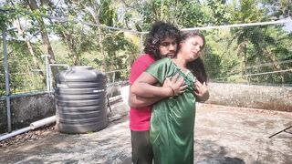 Outdoor Sex Mallu Couple Hot Romance And Sex On Terrace - 3 image