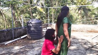 Outdoor Sex Mallu Couple Hot Romance And Sex On Terrace - 7 image