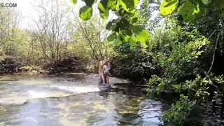 COUPLE GETS CAUGHT WHILE HE FUCKS HER IN THE ASS OUTDOOR 2of2 - 9 image