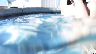 MILF Goddess Sofie Marie Creampied In Outdoor Pool Sex - 15 image
