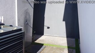 SFW Outdoor shower hair wash & shaving - 9 image