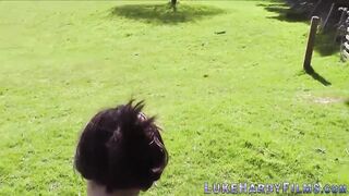 British slut gets outdoor fucked - 2 image