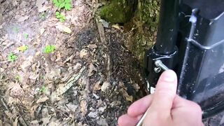 DUMB BRUNETTE BROKE HER BIKE IN THE WOODS & PAID WITH HER PUSSY FOR THE REPAIR! DOGGYSTYLE FUCK WITH MESSY FACIAL AND DEEP SWALLOW! - 4 image
