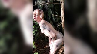 Tranny In The Woods Really Loves Nature - 11 image