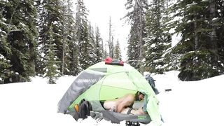 We hiked up a mountain in the winter to fuck for your pleasure - multi position - 14 image