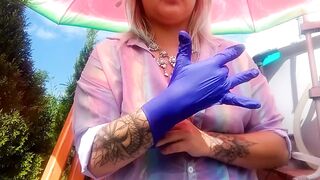 handjob in latex gloves - 4 image