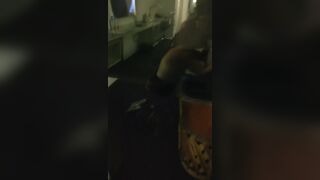 Hotwife sucks cock in window then gets fucked outside hotel room - 2 image
