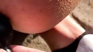STRANGER HELPS ME SQUIRT OUTDOORS - 3 image