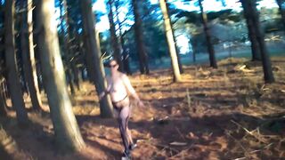 Real amateur milf fucked at photo shoot in woods - 3 image