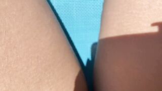 Hairy girl sunbathing outdoor amateur video super bush and big clit - 15 image