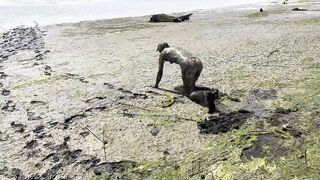 Nude Girl Playing in the Mud - 12 image