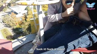Public blowjob on the ferris wheel from shameless whore - 6 image