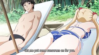 Skinny Anime Blonde Fucks On The Beach (Hentai Uncensored) - 2 image