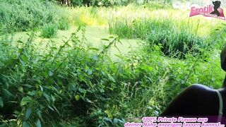 german black african young woman having amateur outdoor pov sex - 2 image