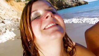 Blonde gives Jorge Freitas anal sex and blowjob on the beach - 15 image