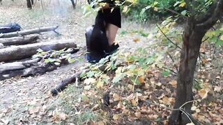 Beautiful public sex in the forest by the fire - Lesbian Illusion Girls - 13 image