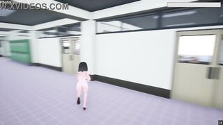 Naked Risk 3D [Hentai game PornPlay ] Exhibition simulation in public building - 9 image