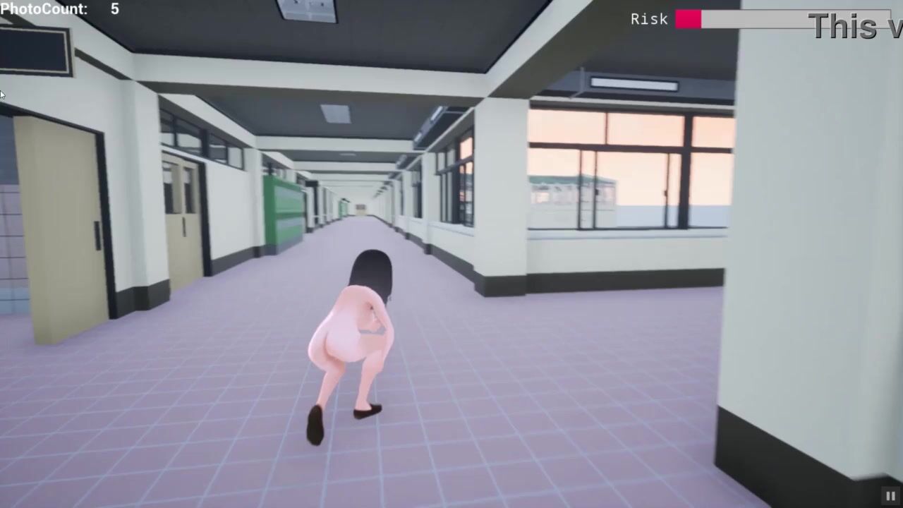 Naked Risk 3D Hentai game PornPlay  Exhibition simulation in public building watch online
