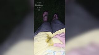 I was let out to the backyard so I could piss myself out where the dogs pee. I soaked everything POV - 2 image