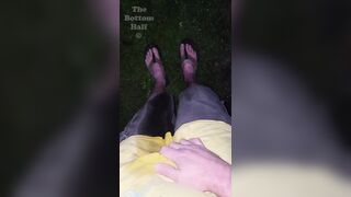 I was let out to the backyard so I could piss myself out where the dogs pee. I soaked everything POV - 5 image