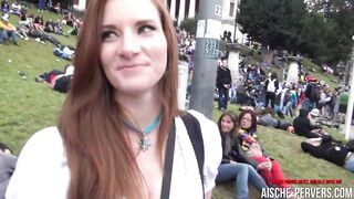 Porn casting at the Oktoberfest with Franzi - public anal and bubbles with sperm walk - Aische Pervers - 3 image