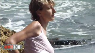 Anal fuck at the beach with the beautiful French MILF Estelle Clark - 3 image