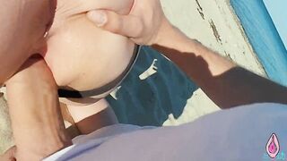 PUBLIC BEACH SEX In Ass And Pussy From Behind Till ANAL CREAMPIE- Litclit69 - 8 image