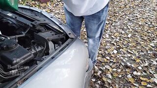 I peed my pants while working on the car and my girlfriend recorded it. - 2 image