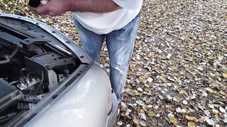 I peed my pants while working on the car and my girlfriend recorded it. - 3 image