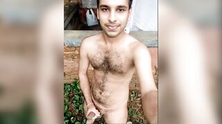 Outdoor Sex Indian guy masturbating - 9 image