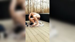 Curious Guy Performs A Little Risky Outdoor Strip Tease For His Viewers That Are Always Supporting - 12 image
