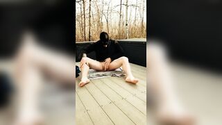 Curious Guy Performs A Little Risky Outdoor Strip Tease For His Viewers That Are Always Supporting - 5 image