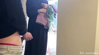 SCARED BUT CURIOUS! Muslim pregnant neighbour in niqab caught me jerking off and asked me to let her touch my uncut dick - 3 image