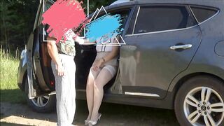 Strict business lady educates the driver for the mess in the car - 9 image