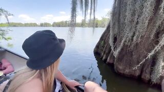 BAYOU BLOWJOB - @angelrawww sucks cock in a canoe! - 11 image