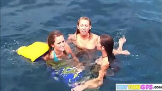 BrookeSkype Lesbian kissing nude Boat Vacation - 1 image