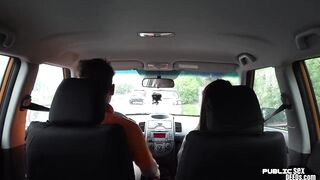 Skinny 19 driving student fucked in car outdoor by tutor - 5 image