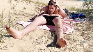 Sucking His Dick At Public Nudist Beach - 15 image