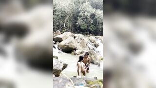 Step-siblings get almost caught fucking in the river - 5 image