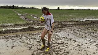Muddy Football Practise then threw off my shorts and knickers (WAM) - 1 image