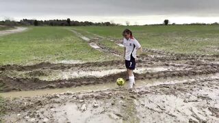 Muddy Football Practise then threw off my shorts and knickers (WAM) - 10 image