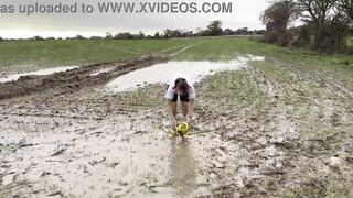 Muddy Football Practise then threw off my shorts and knickers (WAM) - 8 image