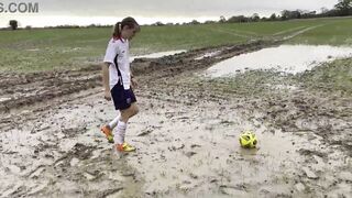 Muddy Football Practise then threw off my shorts and knickers (WAM) - 9 image