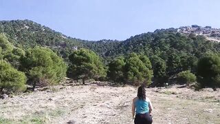(Public blowjob) Outdoor flashing and sucking dick in the mountain - 2 image