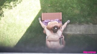 Backyard Blowjob's - A View From Above As Missy Sucks George's Cock - 9 image